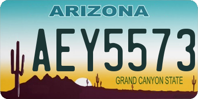 AZ license plate AEY5573