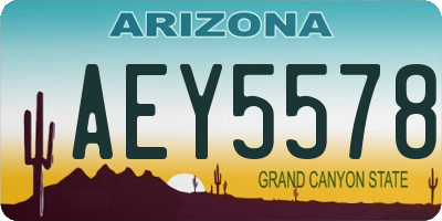 AZ license plate AEY5578