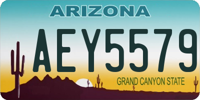 AZ license plate AEY5579