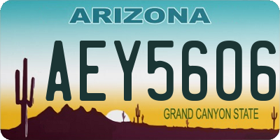 AZ license plate AEY5606