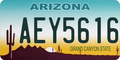 AZ license plate AEY5616