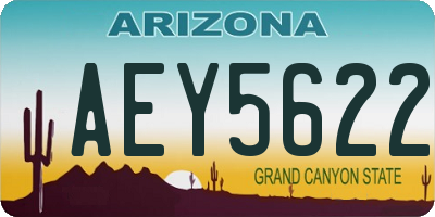 AZ license plate AEY5622