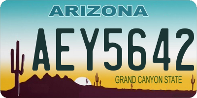 AZ license plate AEY5642