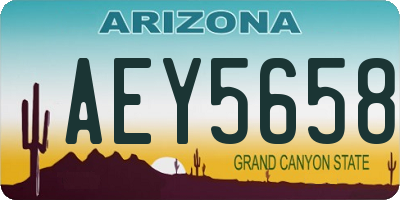 AZ license plate AEY5658