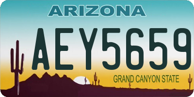 AZ license plate AEY5659