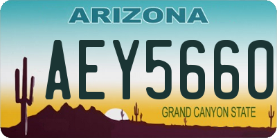 AZ license plate AEY5660
