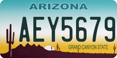 AZ license plate AEY5679