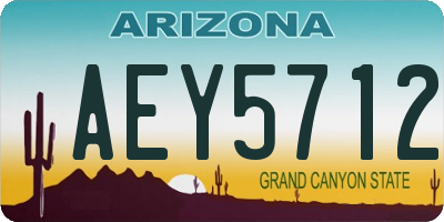 AZ license plate AEY5712