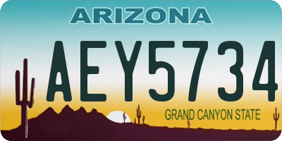 AZ license plate AEY5734