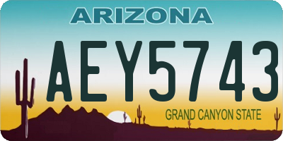AZ license plate AEY5743