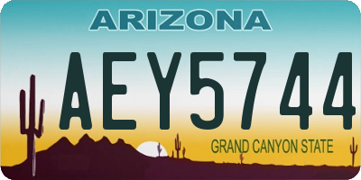 AZ license plate AEY5744