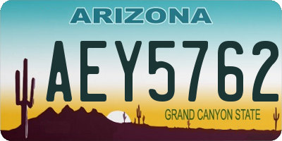 AZ license plate AEY5762