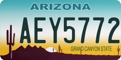 AZ license plate AEY5772
