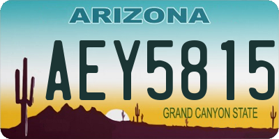 AZ license plate AEY5815