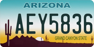 AZ license plate AEY5836