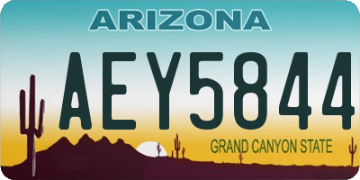 AZ license plate AEY5844
