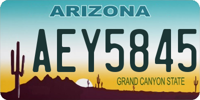 AZ license plate AEY5845