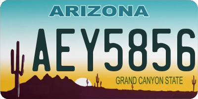 AZ license plate AEY5856
