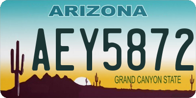 AZ license plate AEY5872