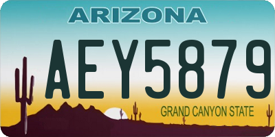 AZ license plate AEY5879