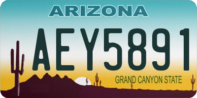 AZ license plate AEY5891