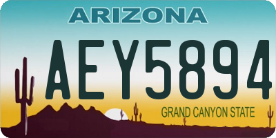 AZ license plate AEY5894