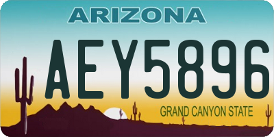 AZ license plate AEY5896