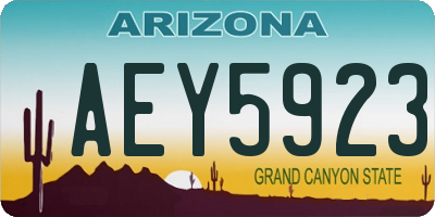AZ license plate AEY5923