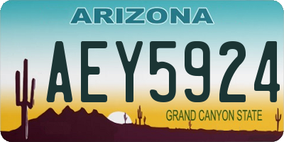 AZ license plate AEY5924