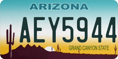 AZ license plate AEY5944