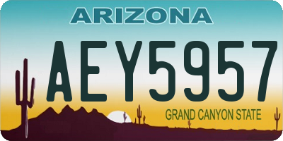 AZ license plate AEY5957