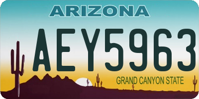 AZ license plate AEY5963