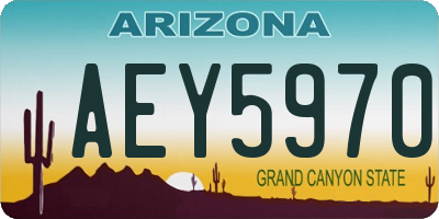 AZ license plate AEY5970