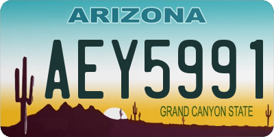 AZ license plate AEY5991