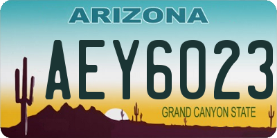 AZ license plate AEY6023