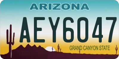 AZ license plate AEY6047