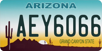 AZ license plate AEY6066