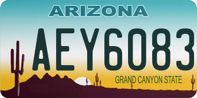 AZ license plate AEY6083