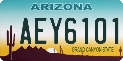 AZ license plate AEY6101