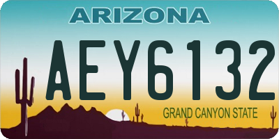 AZ license plate AEY6132