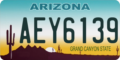AZ license plate AEY6139