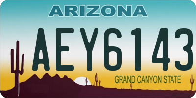 AZ license plate AEY6143