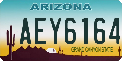 AZ license plate AEY6164