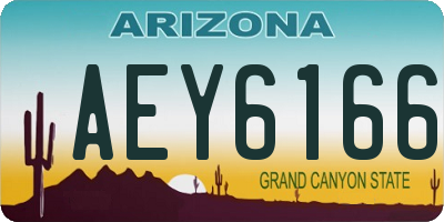 AZ license plate AEY6166