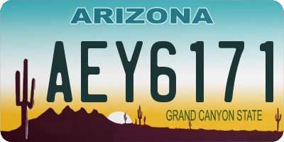 AZ license plate AEY6171
