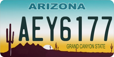 AZ license plate AEY6177