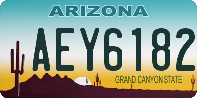AZ license plate AEY6182