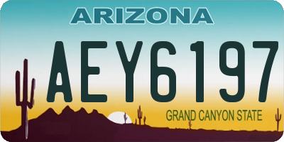 AZ license plate AEY6197