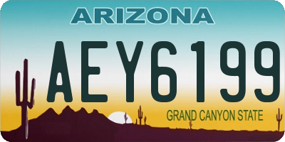AZ license plate AEY6199
