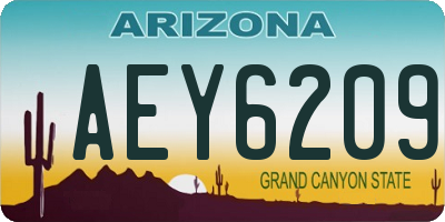 AZ license plate AEY6209